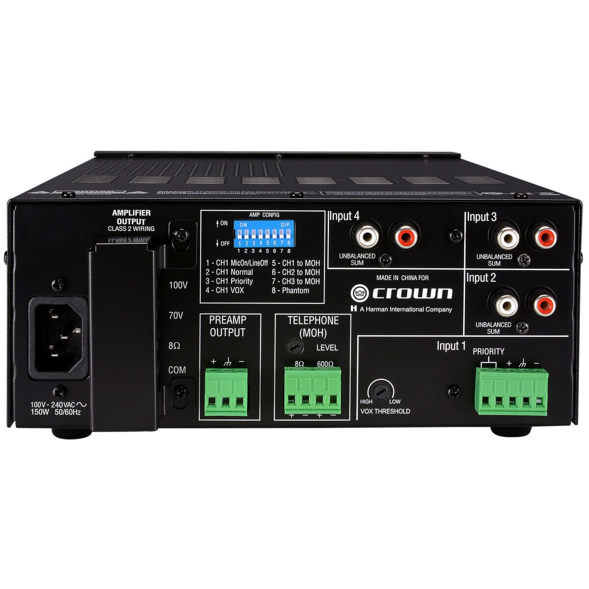 Crown 160MA 60W Commercial MixerAmplifier